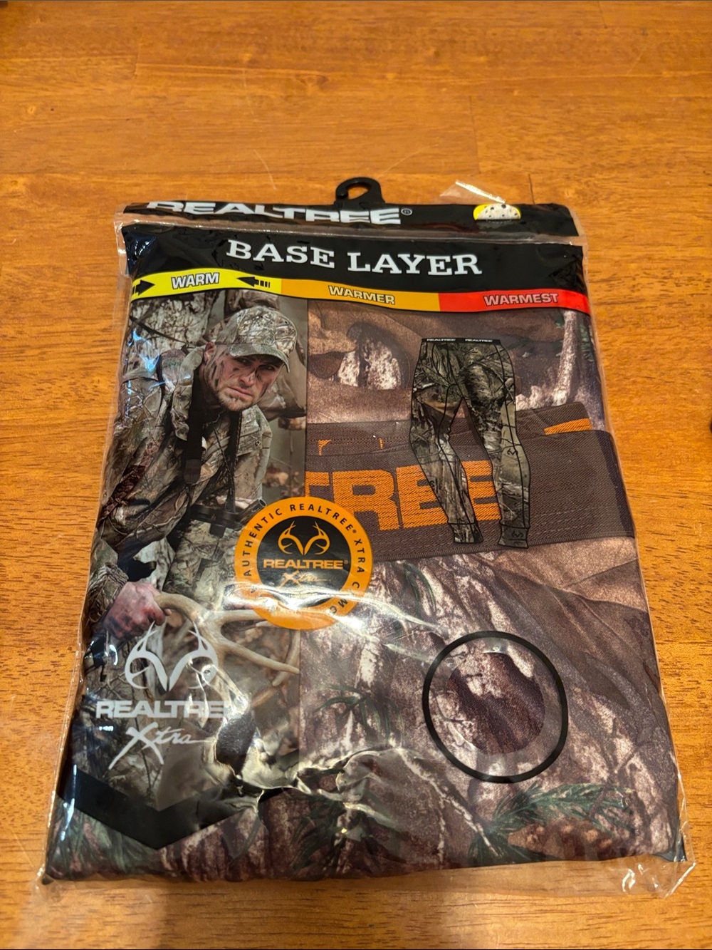 New Realtree Xtra Men's Fitted Base Layer Thermal  Mens Size L/G Warm Rating